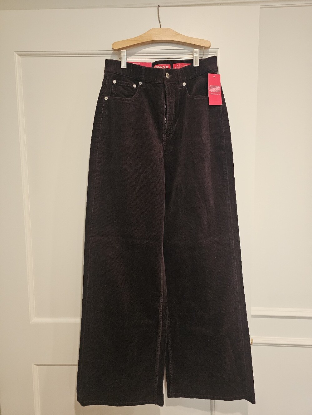 NWT - SPANXshape TM Authentic 360 Corduroy Wide Leg Truffle Brown Regular / M